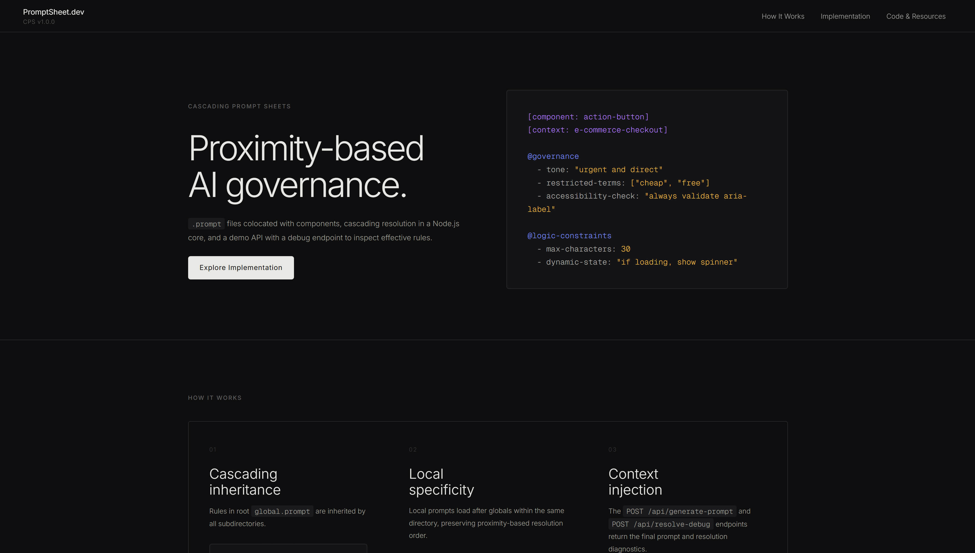 PromptSheet — Governança de IA por Proximidade